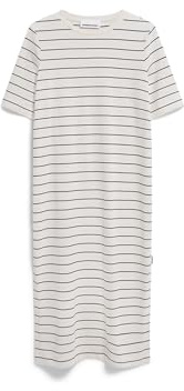 ARMEDANGELS Damen Heavyweight Jerseykleid aus recyceltem Baumwoll Mix XELINAA FINE Stripe Loose Fit