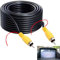 unillea Cavo AV da 10M per Telecamera Retromarcia, Estensione con Connettori RCA Maschio e Filo di Rilevamento, Compatibile con Auto, Camion, Camper, Monitor, CCTV, TV Box