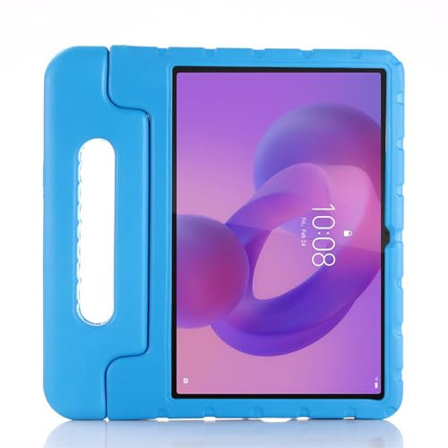 Funda Infantil para Lenovo Tab 10.1 Pulgadas 2025 TB-311FU TB-311XU, Soporte de Mango Convertible a Prueba de Golpes EVA, Cubierta Protectora para Tableta Ligera para Niños (Azul)
