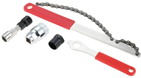 SURIEEN 5PCS Bike Chain Removal Tool Kit for 8-10 Speed Cassettes | Bike Crank Extractor,Bicycle Flywheel Chain Sprocket Remover,Cassette Lockring Removal Tool,Spanner,Bracket Remover