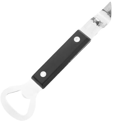 BEAMARKER Can Punch Bottle Opener Manual Stainless Steel Flat Bottle Opener Double Head Beer and Solid Can Tapper Compact Durable for Camping and Traveling Kitchen Bar Restaurant
