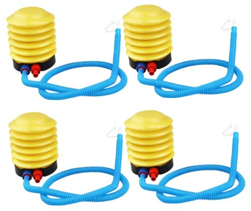 ANDRESLAD 4pcs Foot Pump for Inflatable Boats and Yoga Balls Dual Nozzle Pedal Inflator for Air Beds and Balloons Portable Manual Air Pump with Inflate and Deflate Functions and Design