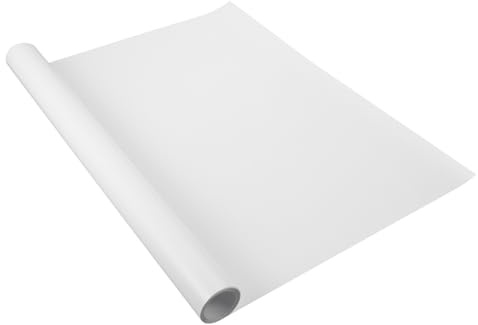 BEBEMOKO Lámina opaca blanca autoadhesiva para ventana con protección UV, resistente al calor, para baño, cocina, salón y oficina, fácil montaje, superficies de cristal lisas