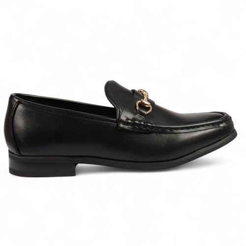 Infinity Leather Dolcetto Herren Loafer Mit Goldener Schnalle, Elegante Slipper