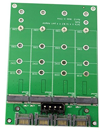 HD 4 Lane M.2 NGFF B or B/M Key SSD to SATA 7Pin Hard Disk Enclosure Converter Support 30mm 42mm 60mm 80mm