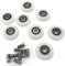 YuanQian, set di 8 roller da 19 mm per anta doccia scorrevole
