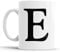 Faithful Prints Alphabet Mug Letter Mugs Initial Coffee Cup Birthday Fathers Day Gift (Letter E)