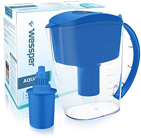 ✧WESSPER® Caraffa Filtrante/Acqua Alcalina Ionizzata (sostituzione LAICA Prime Line Coffee and Tea) 3,5L - blu