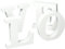Rayher MDF-Buchstaben „Love“, MDF-Schriftzug, weiß, Höhe 11 cm, Stärke 2 cm, Gesamtlänge des Wortes ca. 44,5 cm, 3D-Buchstaben Love, zum Stellen, 62776000