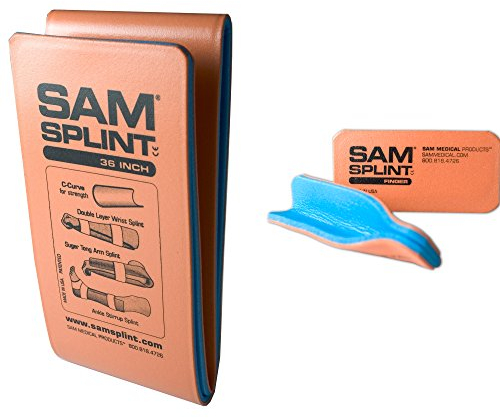 SamSplint Schienenset mit Universalschiene 11cm x 91cm und 2x Fingerschiene 9cm x 5cm zum Schienen von Armen, Beinen und Fingern