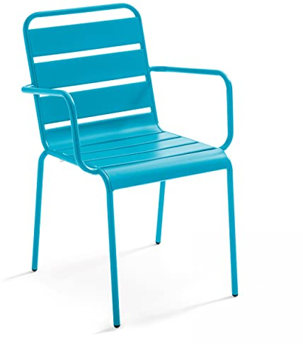 Oviala Palavas Gartensessel aus Metall, Blau
