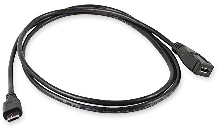 conecto CC20025 USB-Kabel, Micro-USB 2.0-Stecker auf Buchse Typ B, 5-adrige Verlängerung für OTG, MHL (1 Stück), 1,20m