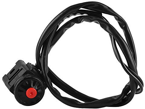 Keenso Botón de bocina de Interruptor de Parada de 7/8 Pulgadas, 22 mm, Interruptor de bocina de Manillar Universal, Interruptor de Parada para Motocicleta, Bicicleta, ATV, Dirt Bike