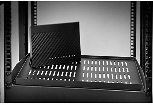 Renkforce RF-3432152 19 Zoll Netzwerkschrank-Geräteboden 1 HE Geeignet für Schranktiefe: ab 400 mm Schwarz