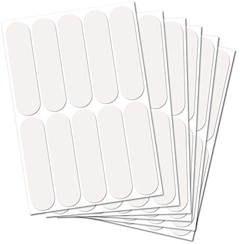 B REFLECTIVE, (6 Pack) 10 Stück Kit reflektierende Aufkleber, Nacht Sicherheit Signalisierung Klebeband Reflektor, für Fahrrad/Kinderwagen/Motorradhelme/Motorrad/Spielzeug, 7 x 1,8 cm, weiß
