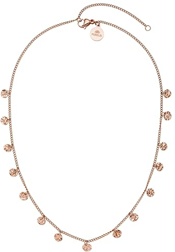 Purelei® Malihini Kette (Roségold) – Verstellbare Damen Kette 35-40 cm – Wasserfest & Langlebig aus Edelstahl – Elegante Halskette mit geprägten Coins im orientalischem Flair