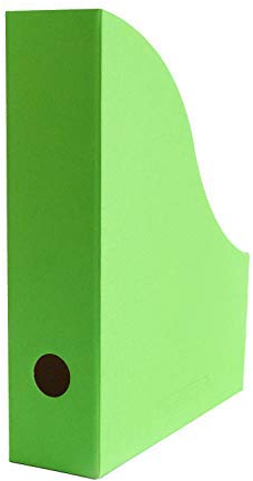 5 x PresentFill® Kleine Stehsammler Apfelgrün Zeitschriftensammler Stehordner für DIN A5 Format aus umweltfreundlichen 100% Recycling Karton - Made in Germany für Schreibtisch, Archiv und Aufbewahrung