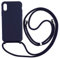 Ququcheng Kompatibel mit iPhone XS Max Hülle,Handykette Hülle Silikon Seil Necklace Handyhülle mit Kordel Tasche TPU Bumper Schutzhülle für iPhone XS Max-Blau