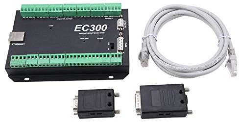 Oumefar Mach3 Ethernet Motion Controller Hohe Zuverlässigkeit EC300 Digital Dream MPG CNC Steuerungssystem 3-6 Achsen 300kHz Eingangsanschlüsse für Mach3 Software (3-Achsen)