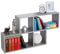 RICOO Wandregal 100 x 53 x 20 Grau, Spanplatte aus Holz, Hängereral WM051-PL, Regal Wand, Bücherregal Bilderregal Fotoregal Küchenregal Hängend Wandboard Würfelregal Schweberegal