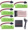 5PCS 3.7V 500mAh Batteria al Litio e 5in1 Caricatore per DE35 DE38 DE40 DE50 TB202 TB201 TM201 TM202 TC141 DE44 DE55 TS201 TD202 TD161 Auto giocattolo per bambini con Telecomando per Acrobazie