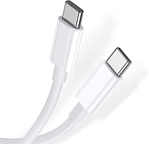 Adhiper USB-C vers USB-C Câble de charge rapide 3A PVC Matériau USB C vers USB C Compatible avec Dell XPS12/13/15 Latitude, Venue 8/10 PRO, Latitude-7212 Rugged, Inspiron, Vostro14 /15 (1m Blanc)