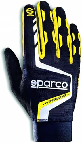 Sparco 00209508NRGF Hypergrip + Gaminghandschuhe, Größe 08, Schwarz/Gelb