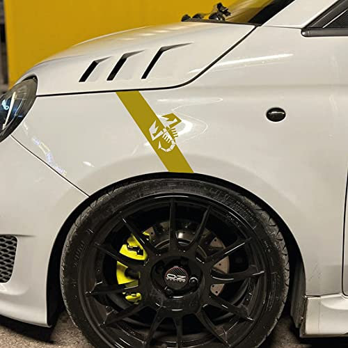 ADESIVO COMPATIBILE CON FIAT 500 ABARTH 595 695 SCORPIONE TUNING (ORO)