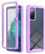 XINNI Hülle für Samsung Galaxy S20 FE, 360 Grad Stoßfeste Schutzhülle mit Integriertem Bildschirmschutz, Robuster Bumper Outdoor Full Body Case, Helles Lila