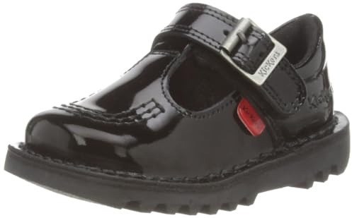 Kickers Girl's Kick T School Uniform Shoe | Smart Everyday School Look | Everyday Comfort Fit, Cushioned for All-Day Wear