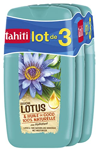 TAHITI - Duschgel Tahiti Lotus & Kokosöl – Formel auf Basis natürlicher Inhaltsstoffe – 3 x 250 ml