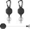 Vicloon jojo Badge Reel, 2pcs Einziehbarer Ausweishalter, Karabiner-Schlüsselanhänger, Ausziehbar Schlüsselband mit 60cm Stahlschnur Bergsteigen Abzeichen Schnalle Einziehbarer SchlüSselring