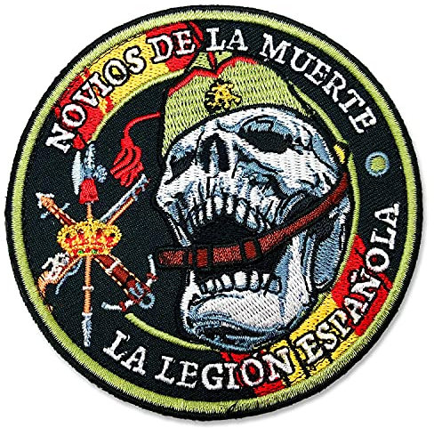 Parche de La Legion Española Fuerzas Armadas España Ejército de Tierra Español Militar bordado con gran Adherencia (Novios de la Muerte 9cm)