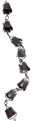 Angoily Regenkette Für Den Garten Blumen-regenkette Aus Metall Regenkette Niedriger Regenfängerkette Regenwasserkette Regenglocken Glockenspiel-tassen Gartendekoration Ersetzen Japan