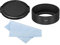 PATIKIL 55mm Lens Hood, Standard Focus Frosted Surface Anti-reflective Inside Hood with Cap and Cleaning Cloth for Camera Lens, Black for Nikon, for Fujifilm, for Pentax, for Leica