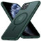 FNDMIL [NO.1 Magnetisch für iPhone 11 Pro Hülle mit MagSafe Kabelloses Laden [Translucent Matt][Anti-Fingerabdruck][Militär Stoßfest] Hardcase mit Weich Silikon Handyhülle iPhone 11 Pro Case, Grün
