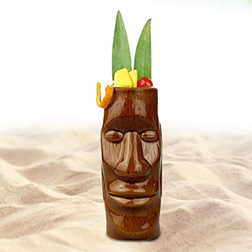 higyee Tiki-Becher-Set, Tiki-Becher Cocktail-Becher, Cocktailbecher für Mai Tai, Punsch, Pina Colada und Tropical Bar Drinks