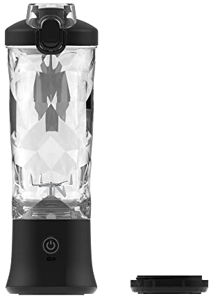 Standmixer 150W, 1.9 Liter Behälter, Blender elektrisch, Smoothie Maker, Shake Mixer mit Strohhalm, 4 Klingen Messer, 2 Modi, Impulsfunktion, ABS Lebensmittelqualität, BPA-Frei (Schwarz)