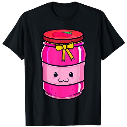 Kawaii Peanut Butter & Jelly Jar Matching Strawberry Jam Kid T-Shirt