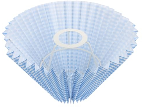 UKCOCO 1 Stück Plissierter Lampenschirm Lampenschirme Wandlampenschirm Fasslampenschirm Plissierter Karierter Lampenschirm Plissierter Nachttischlampenschirm Glockenlampenschirm