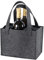 MEMOFYND Felt Bag，Portable Wine Bottle Bag ，With 6 Removable Compartments ，Beer Bag，Drink Basket，Water Bottle Carrier，Bottle Shopping Bag， Gifts For Men Birthday24 X 16 X 16cm （Medium Gray）