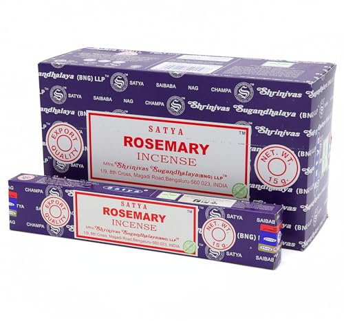 Satya Räucherstäbchen x LAVISA, Meditation, Aromatherapie, Duft (Rosmarin)