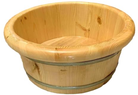 harayaa Holz-Fußbad, Fußwaschfass, Mehrzweck-Pedikürewanne, SPA-Fußbadewanne, Fußwaschbecken für den Außenbereich, Schlafzimmer