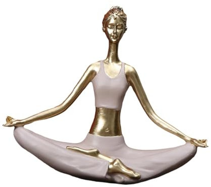 rockible Yoga-Statuen, Figuren, Yoga-Skulptur, Frauen-Yoga-Pose-Statue, Yoga-Dame-Statue für Wohnzimmer, Stil b