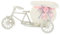 TOPBATHY 1Stk Vintage Fahrrad Blumentopf rustikale Tischdeko kleine Pflanze Handwerk aus rattankörben Rattan-Dreirad-Dekoration Weben Blumenkorb Aufbewahrungskorb Weiß