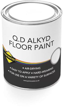 Quick Dry Water-Based Floor Paint: Exceptional Durability for Industrial and Domestic Spaces (Quick Dry Alkyd Floor Paint - Black, 1L)