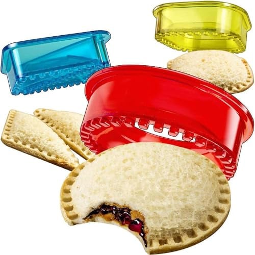 Confezione da 3 formine per sandwich, sigillanti per pane, panini, pancake, pancake, stampi per alimenti fai da te per biscotti per bambini Bento Box