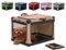 Petsfit Puppy Crate, Adjustable Fabric Dog Crate by Spiral Iron Pipe, Cat Cages Indoor 3 Door Design, Portable Collapsible Dog Crate 66 cm L x 49 cm W x 46 cm H Khaki