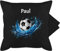 Kissenbezug - Fußball Geschenk Fußballfan Geschenke Fußballbegeisterte I Fußballliebe - 50 x 50 cm - Schwarz - Fussball Kissen fussballkissen fußballfans Name kissenhülle