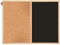Memobe DUO - 2in1 Planer: Korktafel + magnetische Kreidetafel - in Rahmen aus Holz - Tafel zum Aufhängen, für Wohnung, Küche, Büro, Schule - Wandplaner, Wochenplaner - Schreibtafel - 60x40 cm